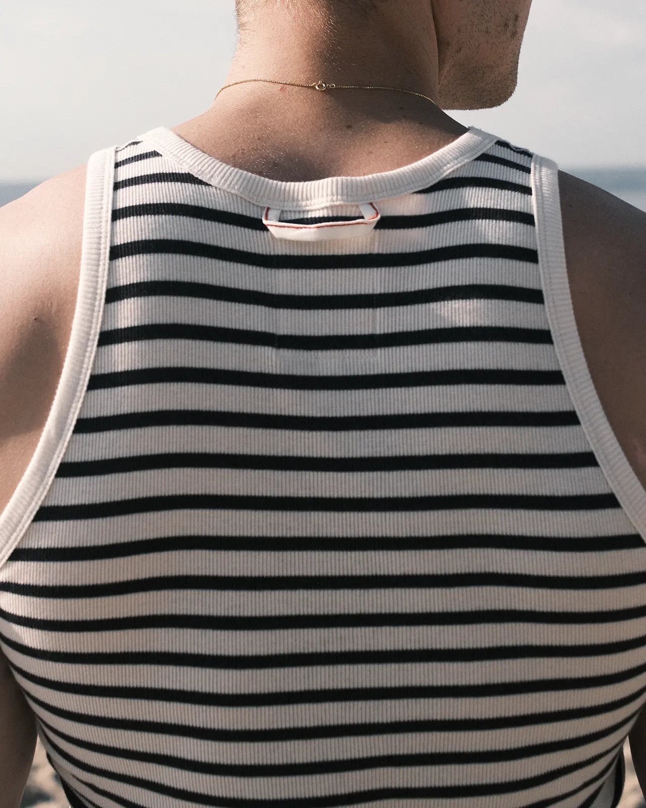 breton stripe organic cotton tank top | Hemen Biarritz