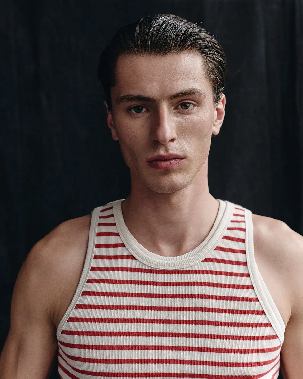 Men's organic cotton breton stripe tank top - Hemen Biarritz