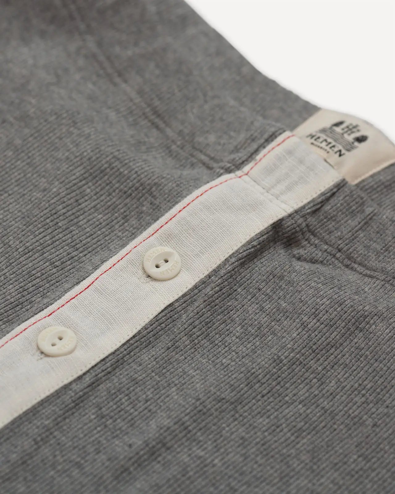 Men's longjohn heather grey detail Ikar Hemen Biarritz