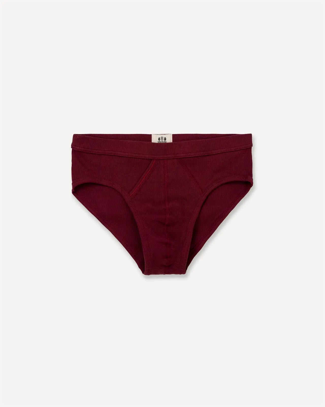 Men's brief wine red front Etor Hemen Biarritz