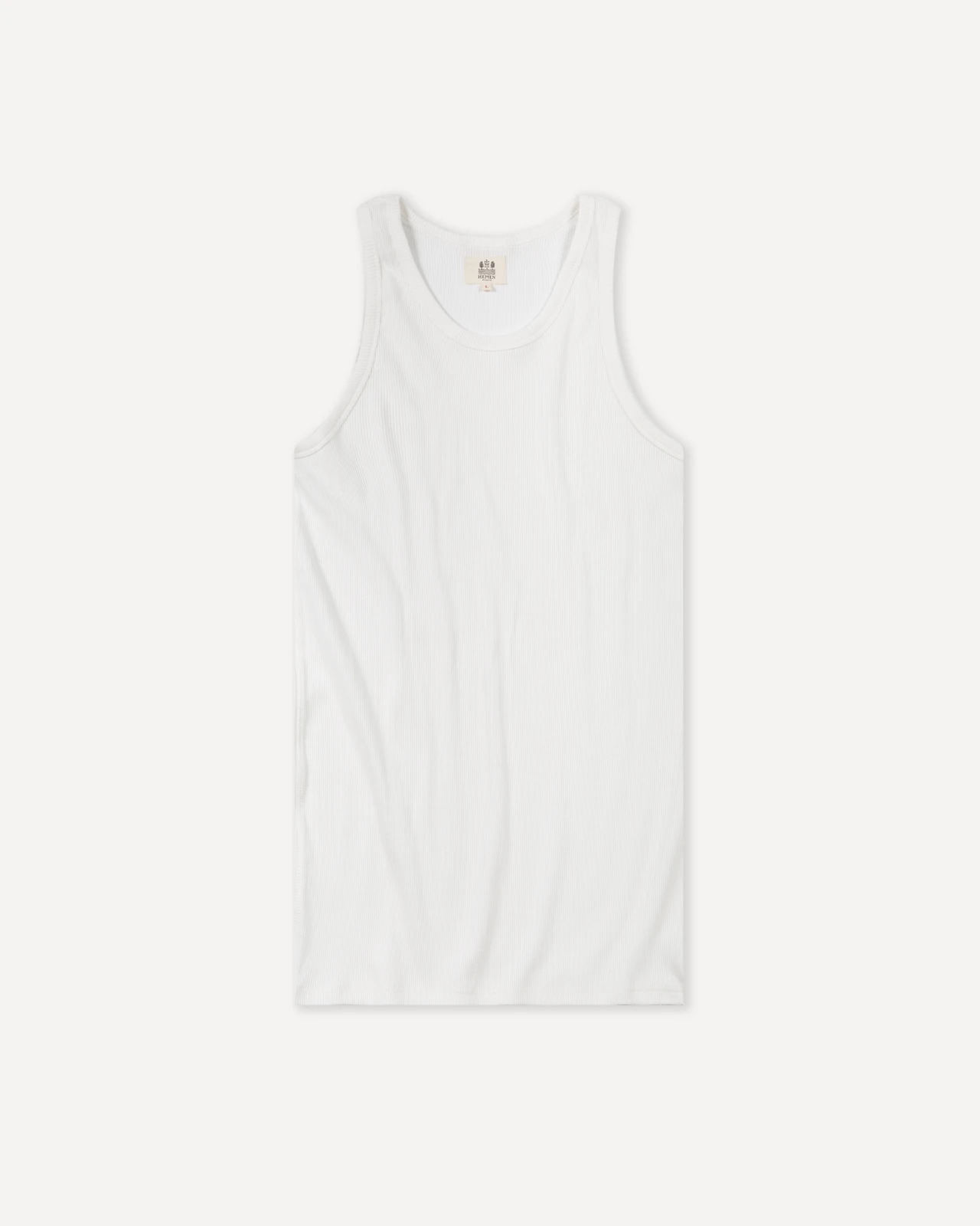 Men's tank top off white front Gari Hemen Biarritz