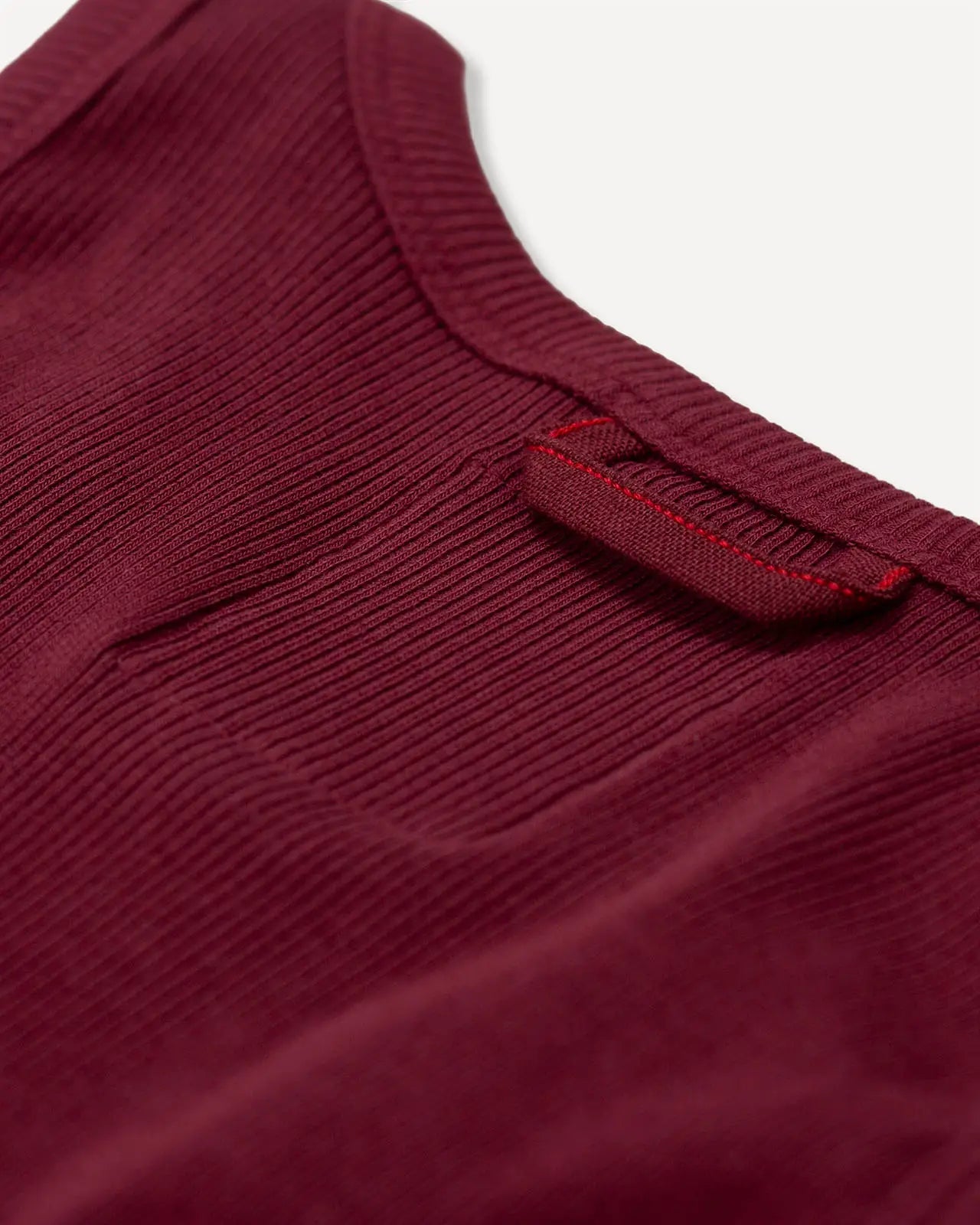 Men's tank top wine red detail Gari Hemen Biarritz