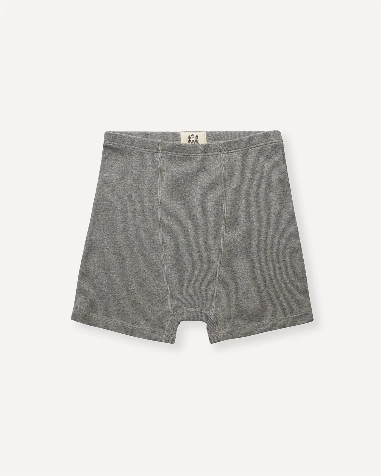 Women's boxer brief heather grey front Jone Hemen Biarritz