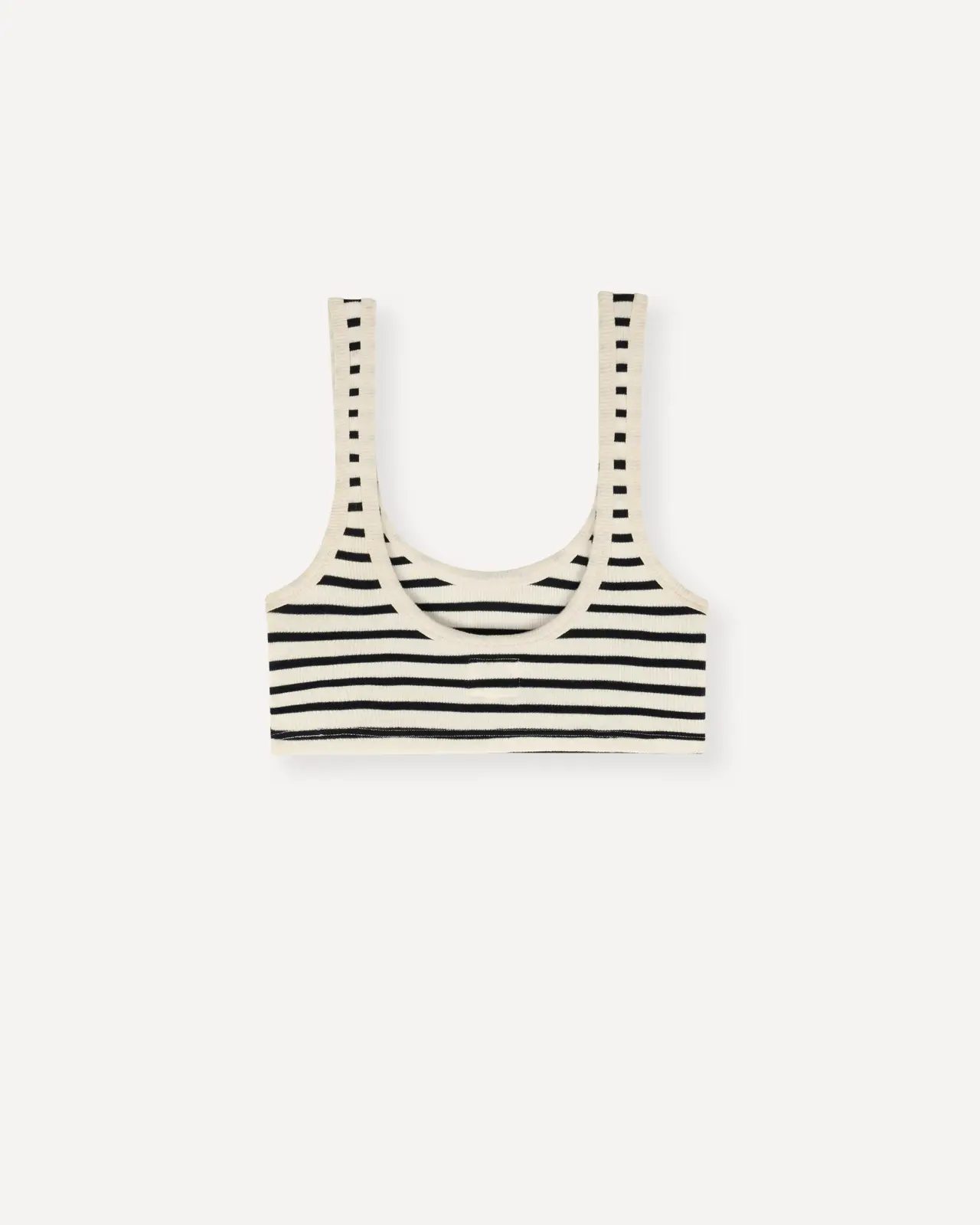 Women's bra breton stripe natural marine back Nille Hemen Biarritz