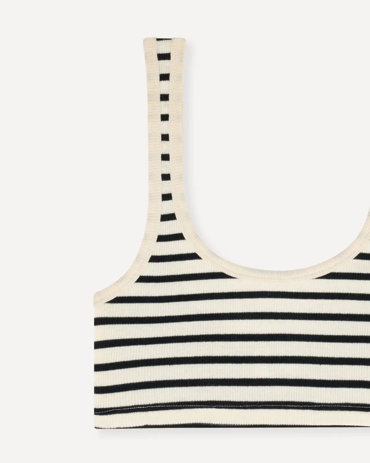 Women's bra breton stripe natural marine detail Nille Hemen Biarritz