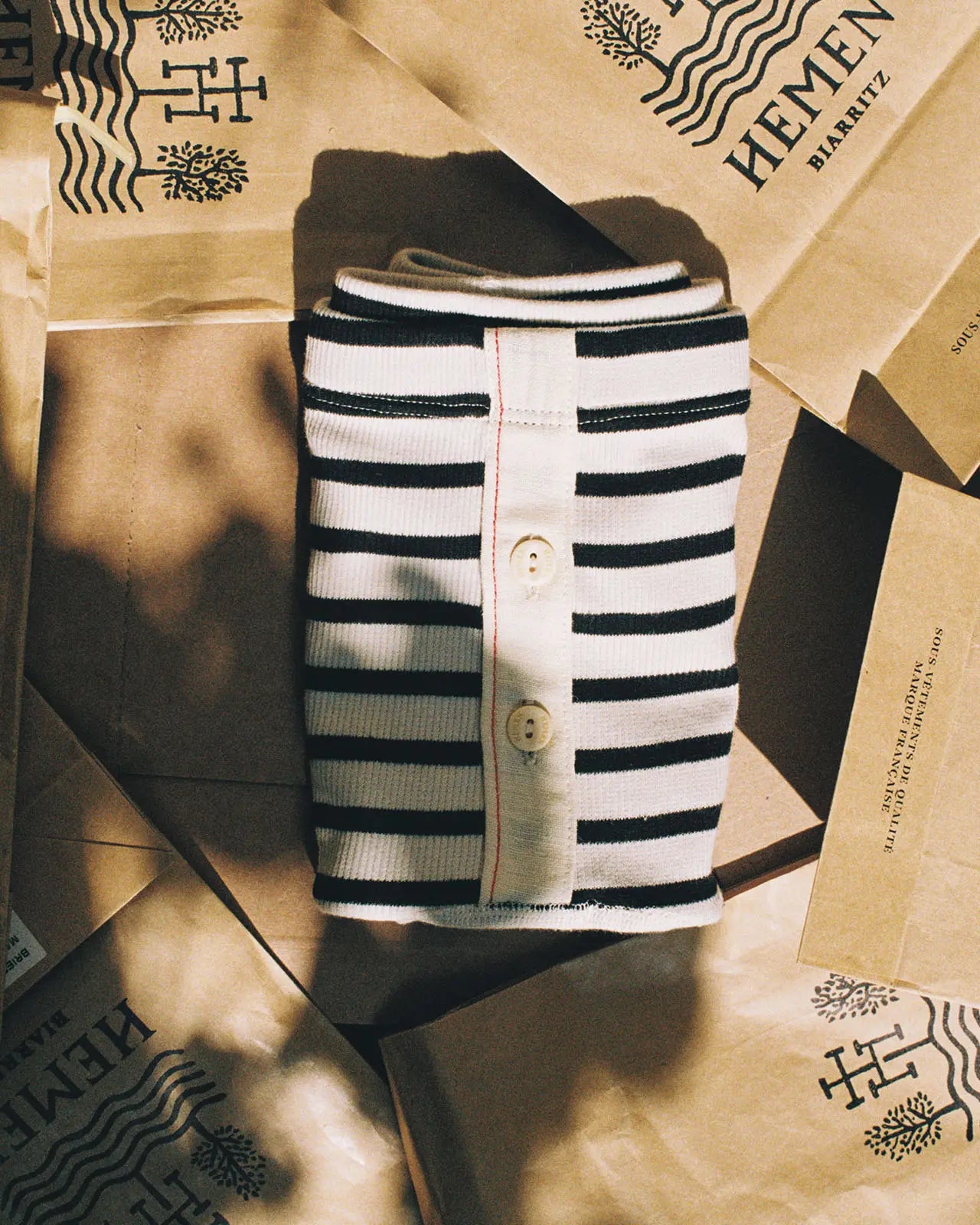 Boxer brief Albar Breton stripe | Explore boxer briefs underwear for men | HEMEN Biarritz | BB