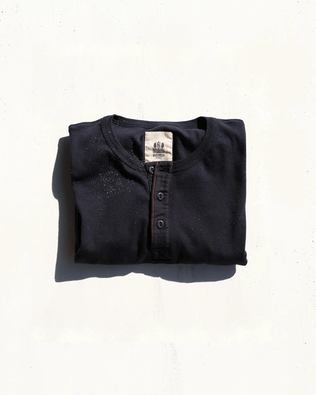 Folding Henley deep marine men | organic cotton |  Hemen Biarritz