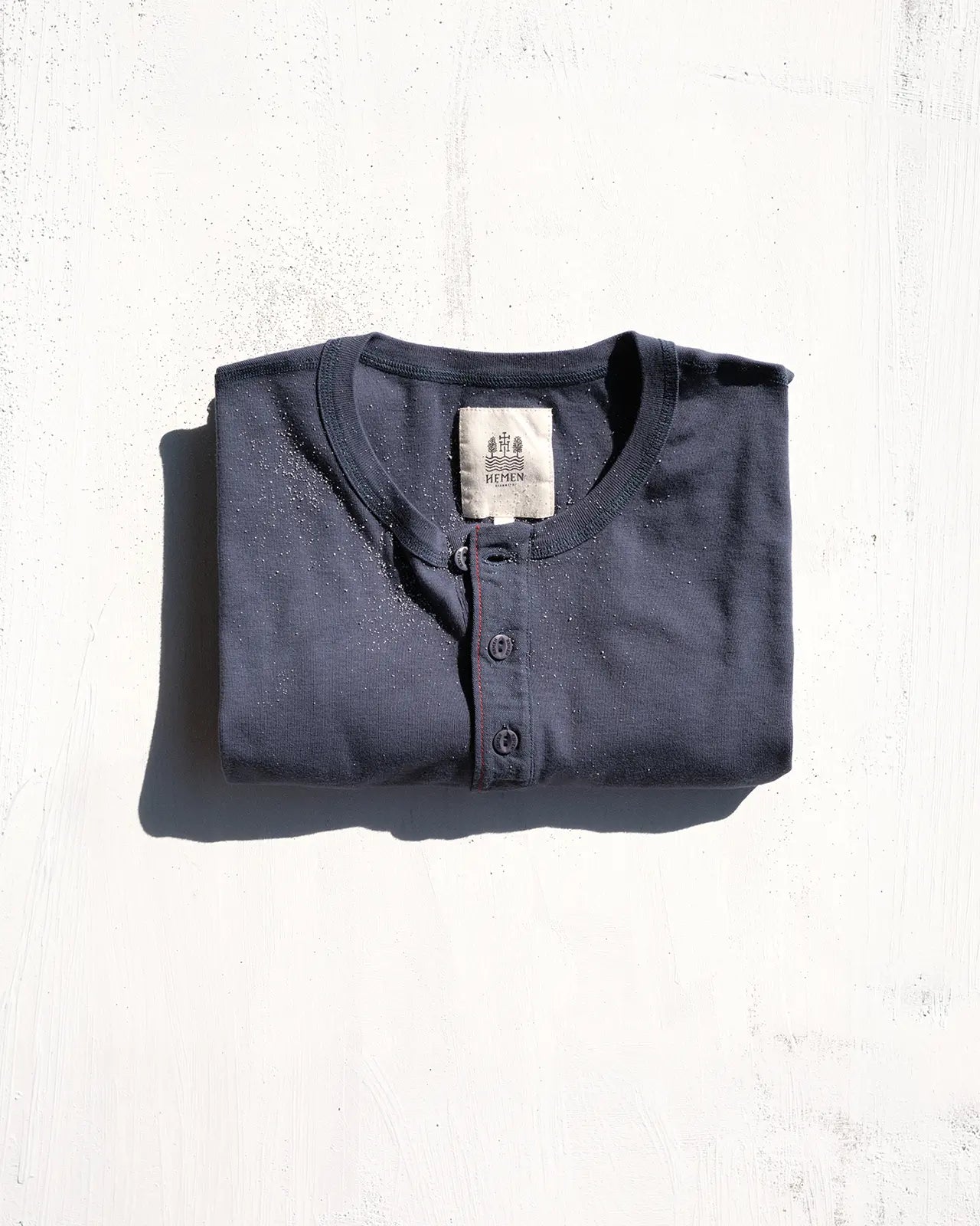 Folding Henley stell blue men | organic cotton |  Hemen Biarritz