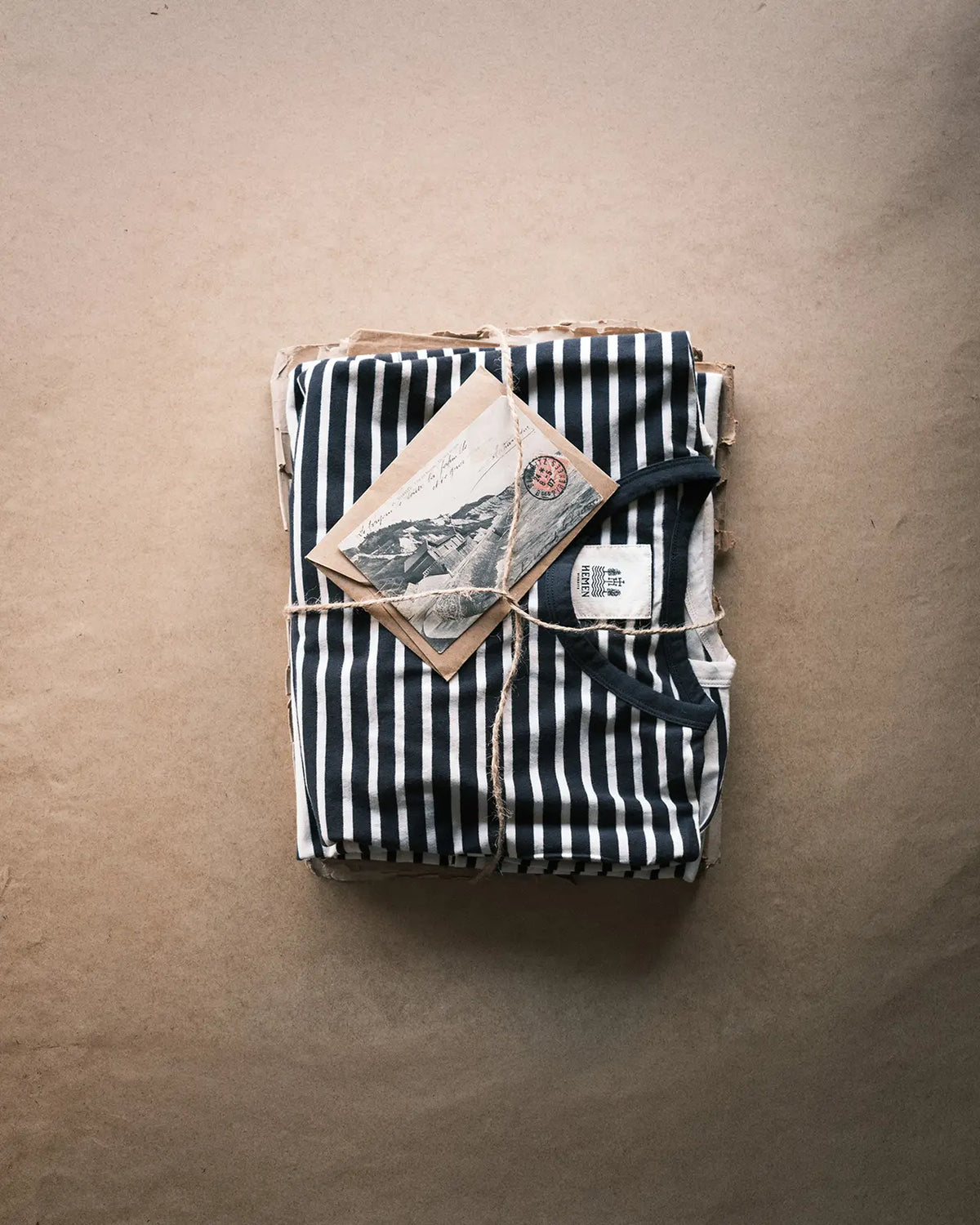 Organic cotton Breton stripe tee | HEMEN Biarritz | mens t-shirt
