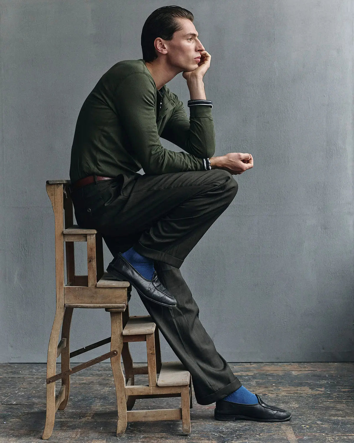 Men's organic cotton henley Hemen Biarritz