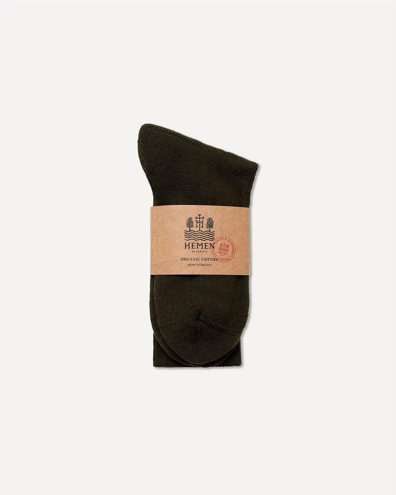 HMN04 socks dark forest green Hemen Biarritz