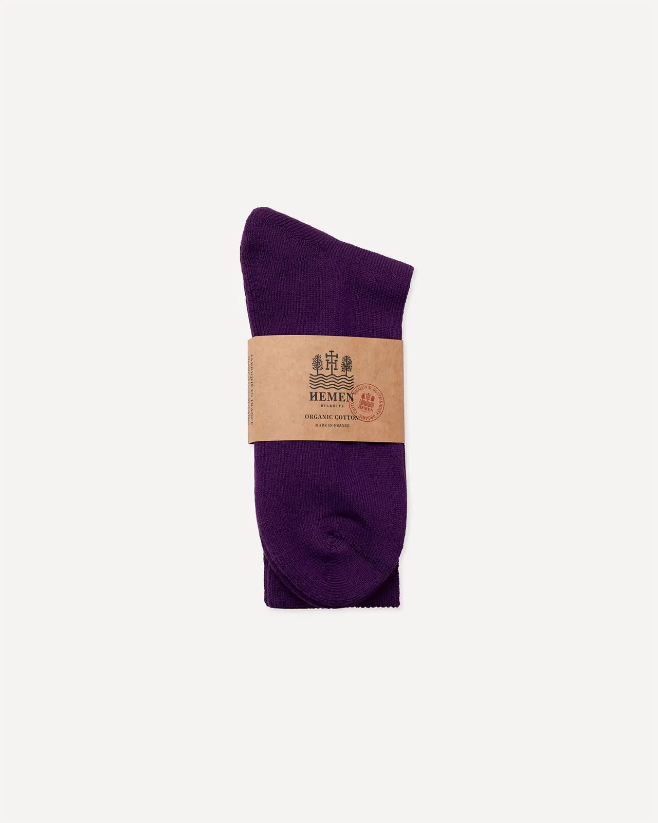 Men's socks purple detail HMN04 Hemen Biarritz