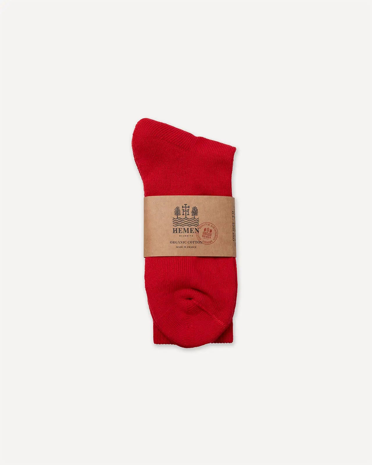 HMN04 socks red Hemen Biarritz