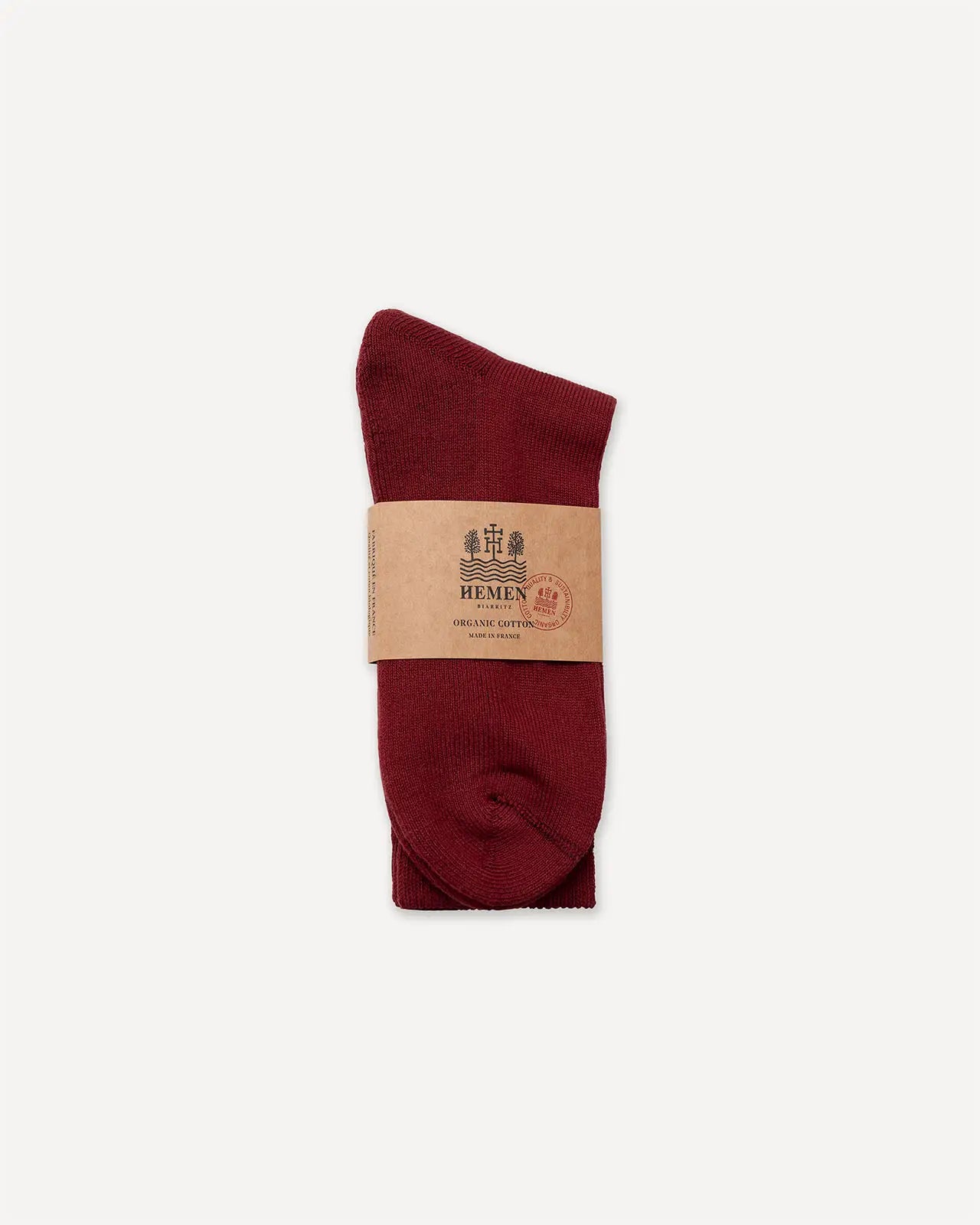 HMN04 socks wine red Hemen Biarritz