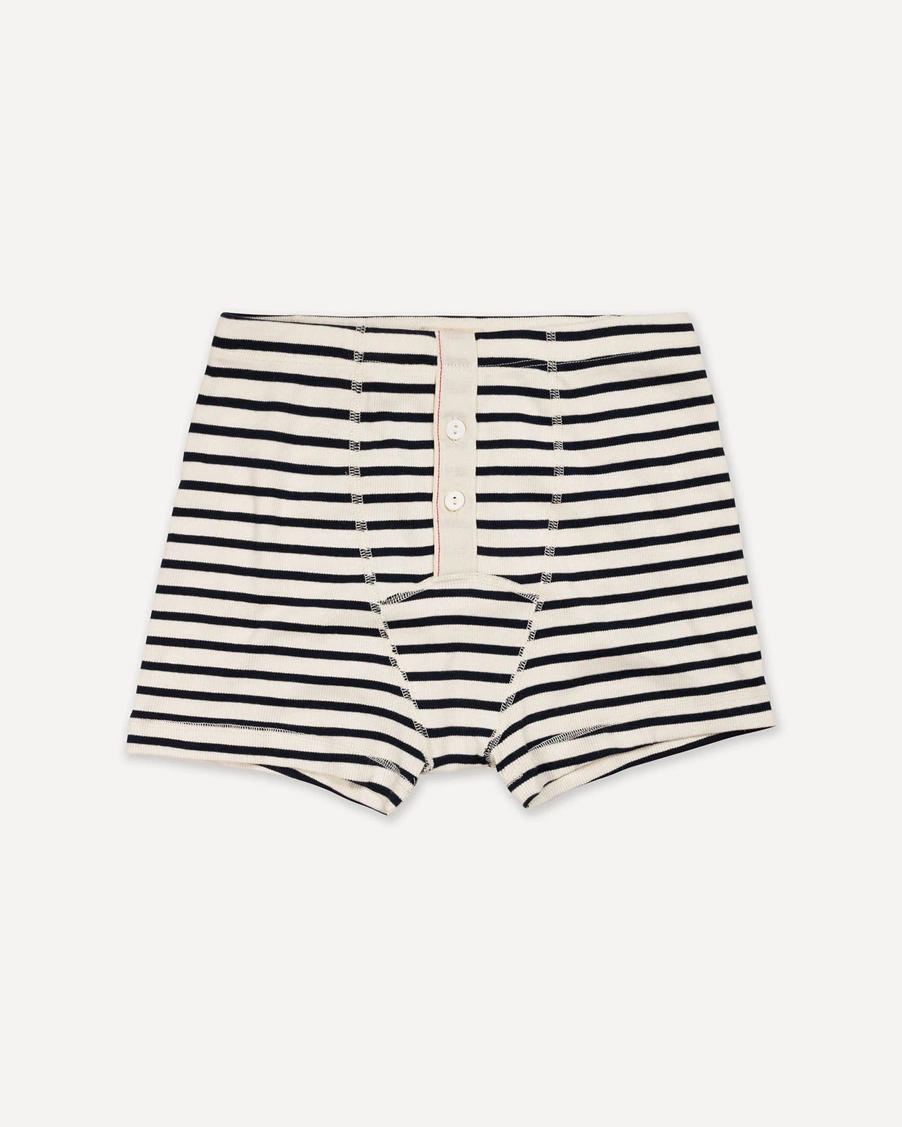Men’s boxer brief breton stripe natural marine front Albar Hemen Biarritz