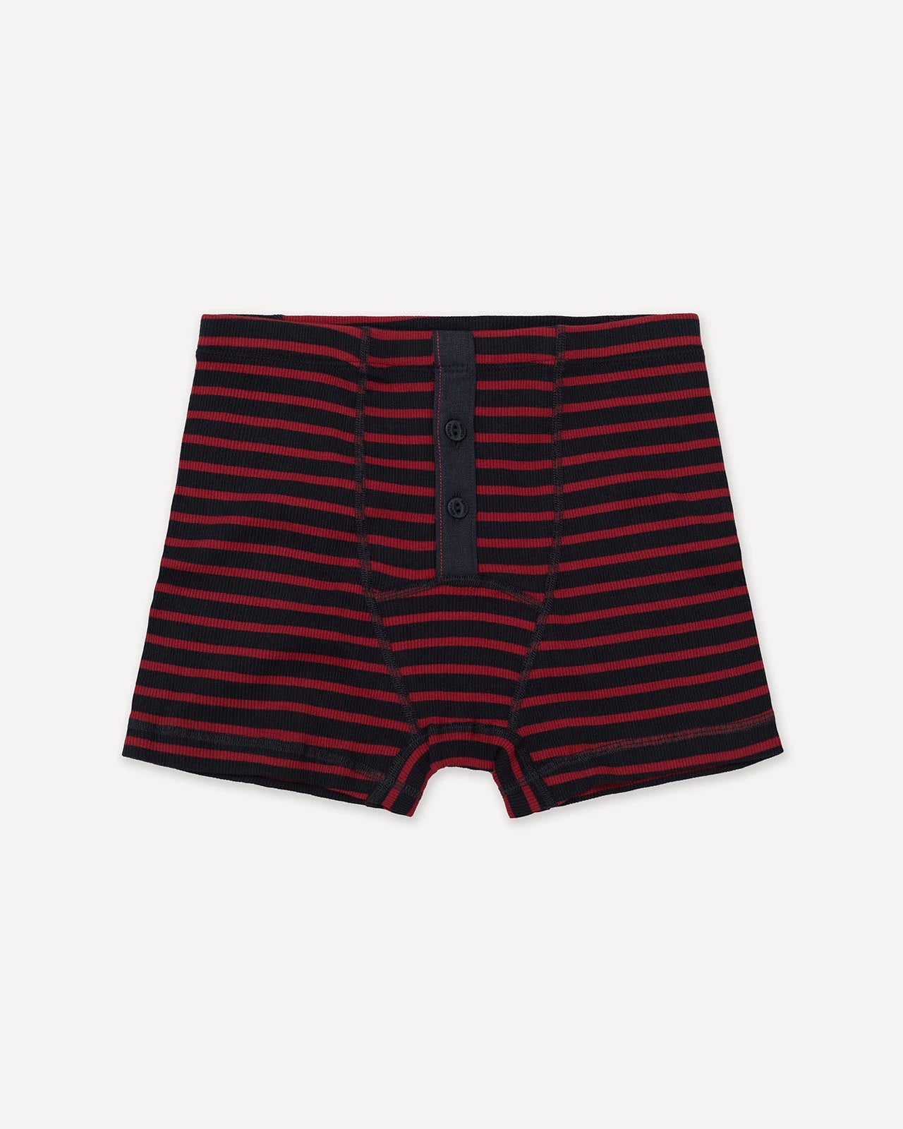 Men’s boxer brief breton stripe red marine front Albar Hemen Biarritz