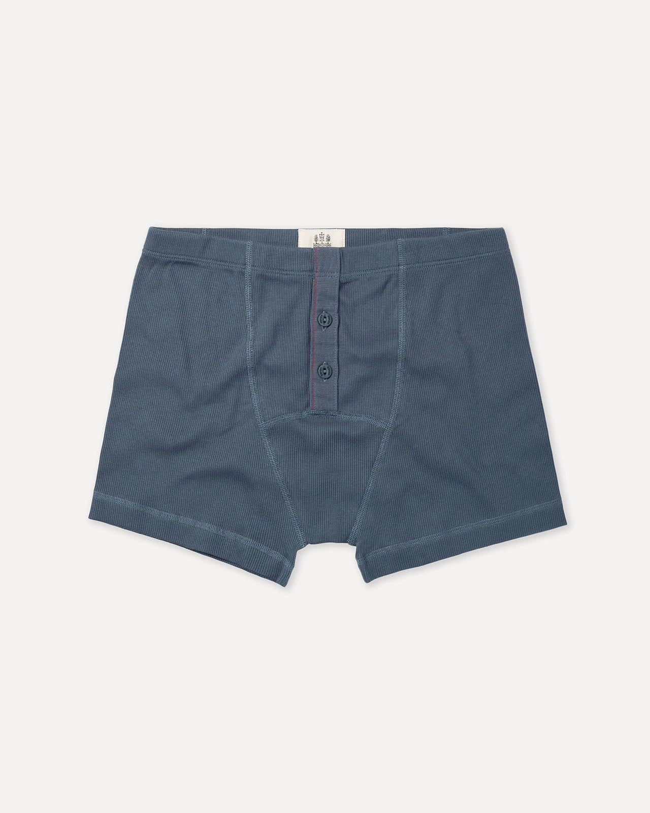 Men’s boxer brief steel blue front Albar Hemen Biarritz