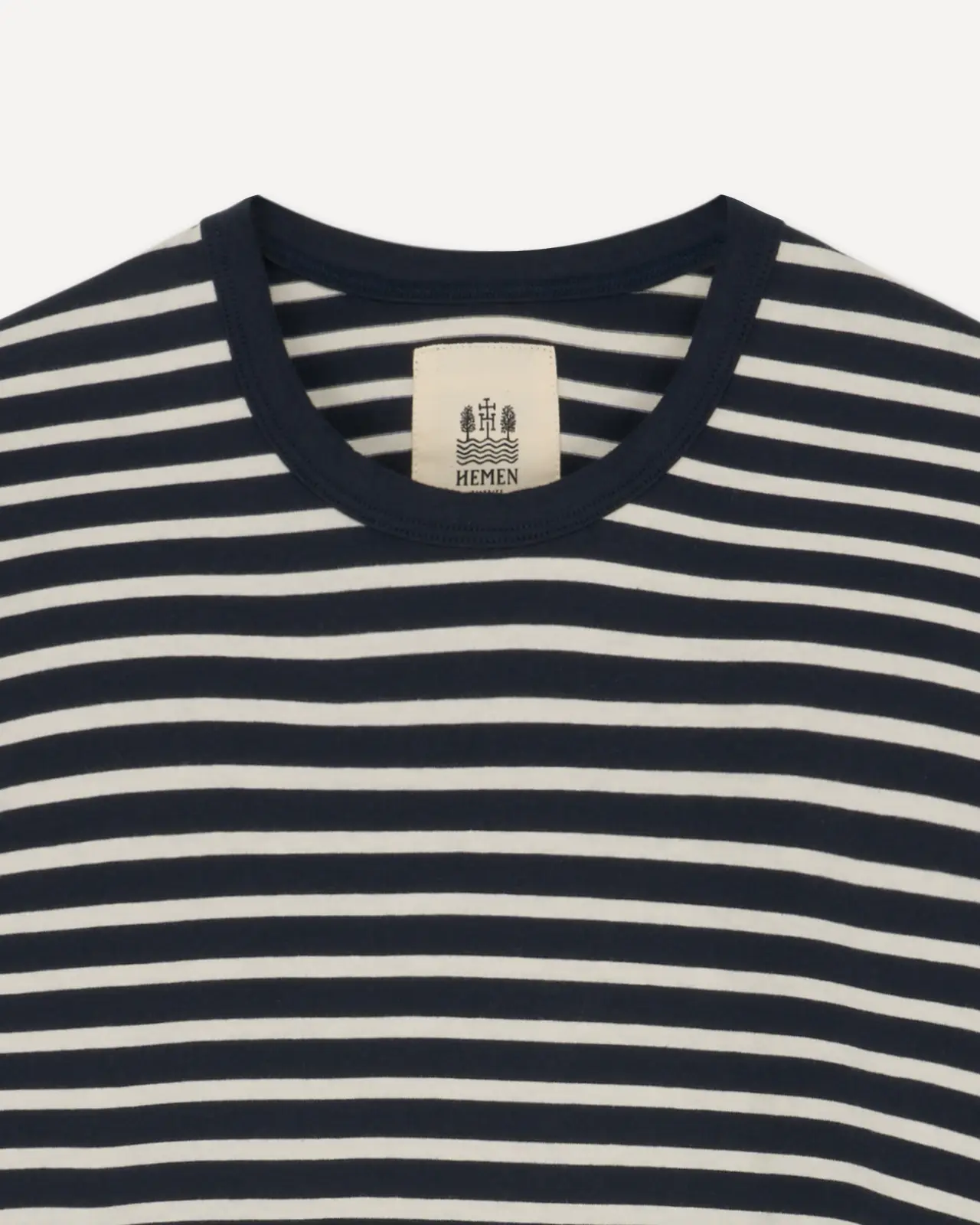Men's T-shirt breton stripe deep marine detail Dani Hemen Biarritz