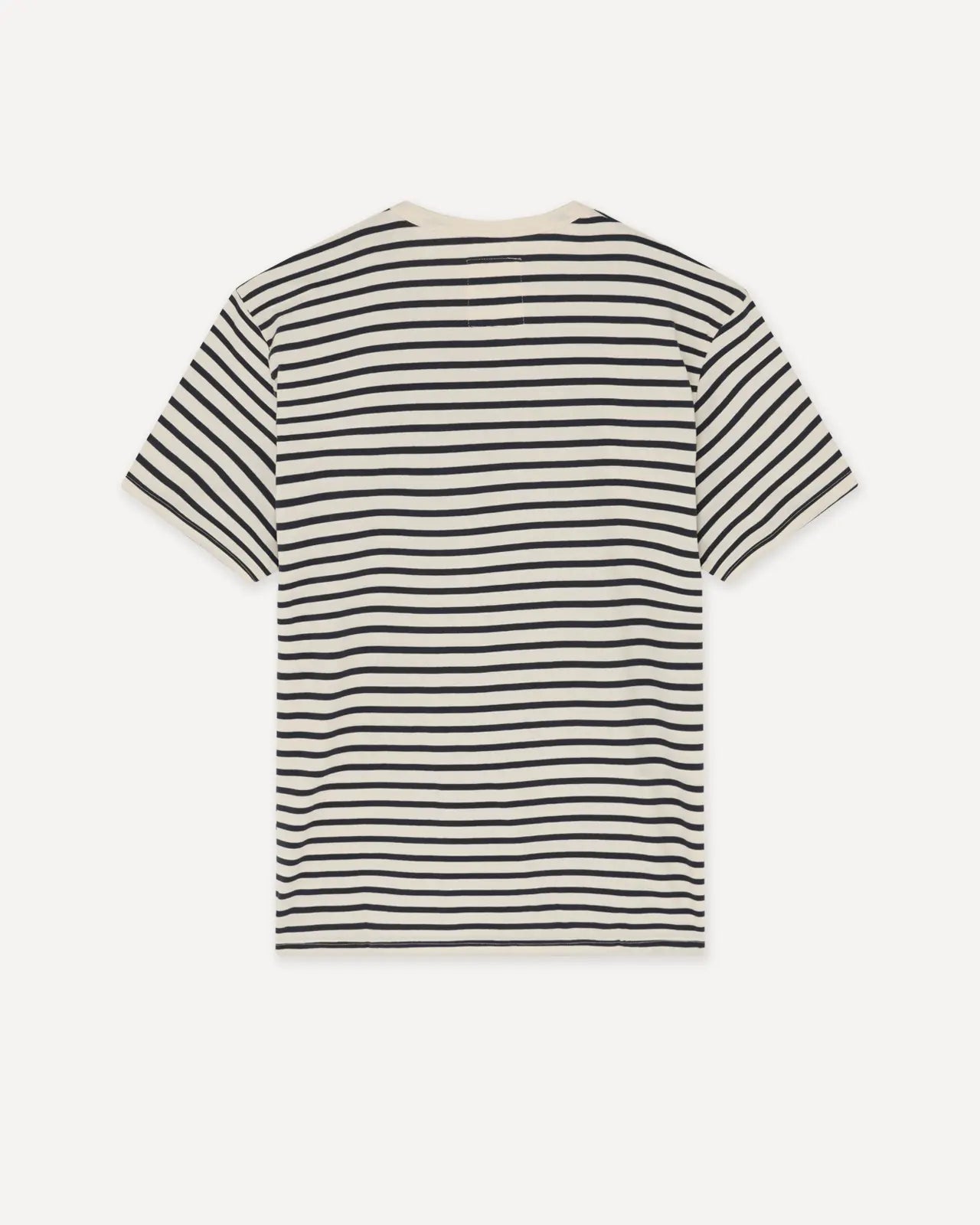 Men's T-shirt breton stripe natural marine back Dani Hemen Biarritz