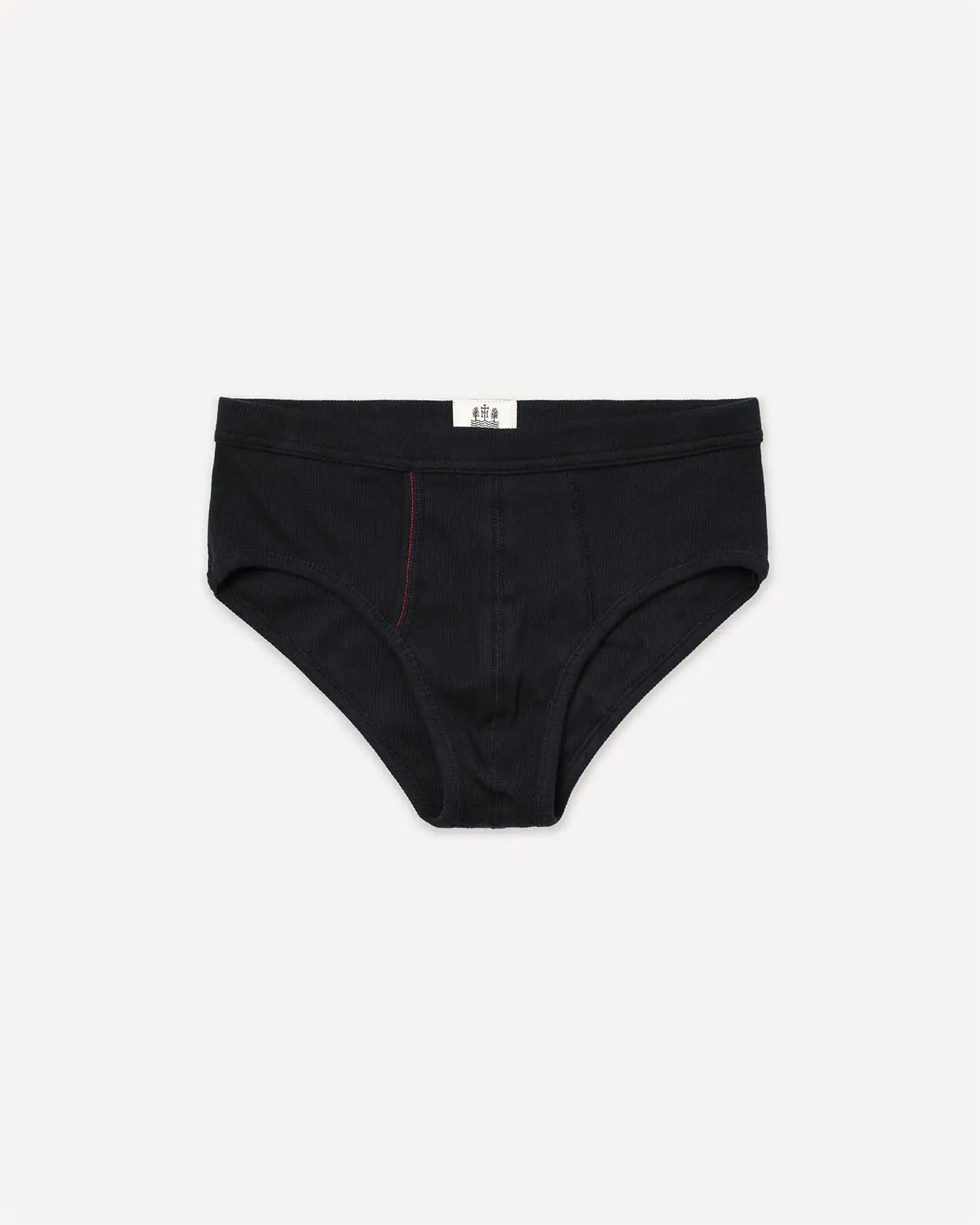 Men's brief black front Etor Hemen Biarritz