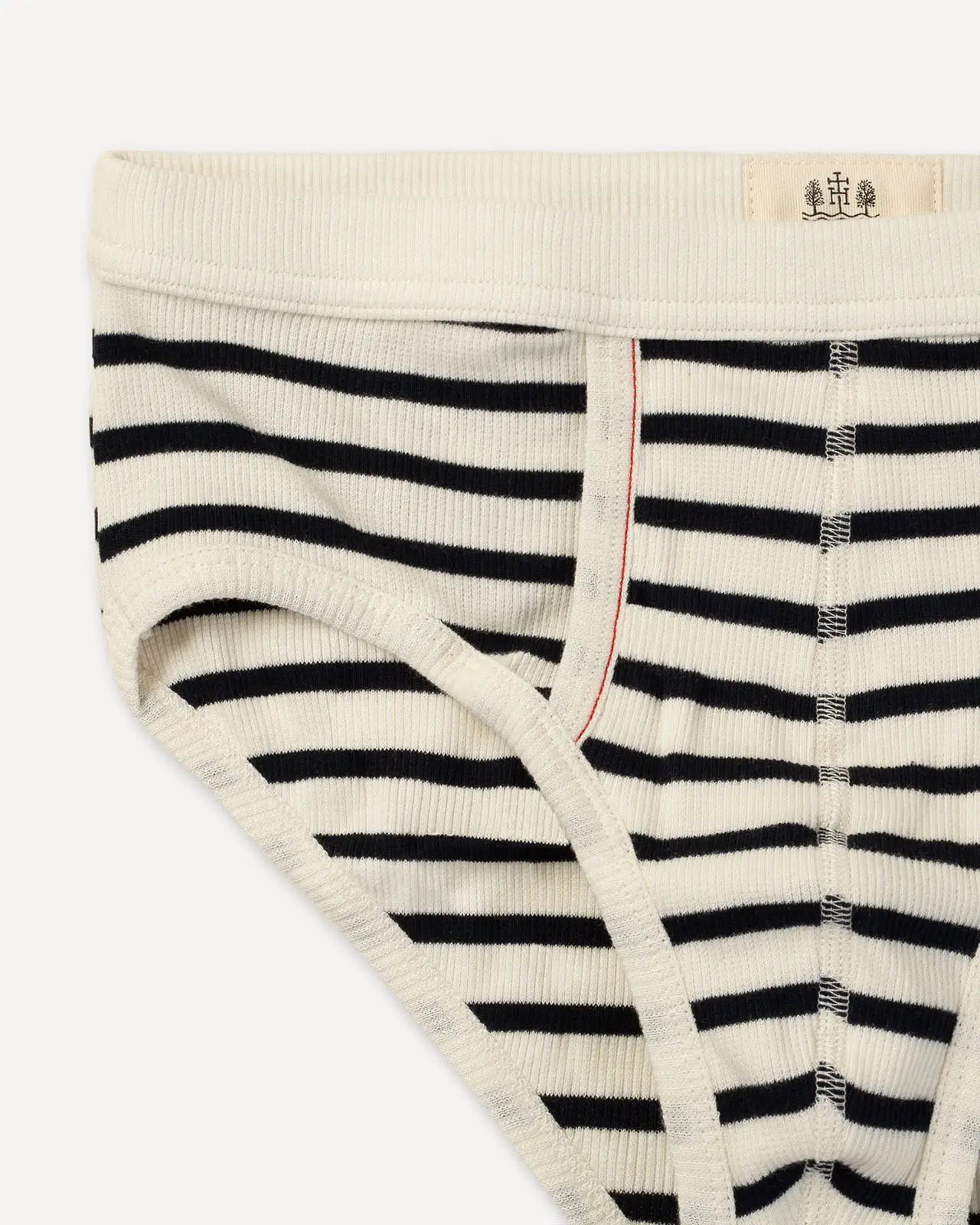 Men's brief breton stripe natural marine detail Etor Hemen Biarritz