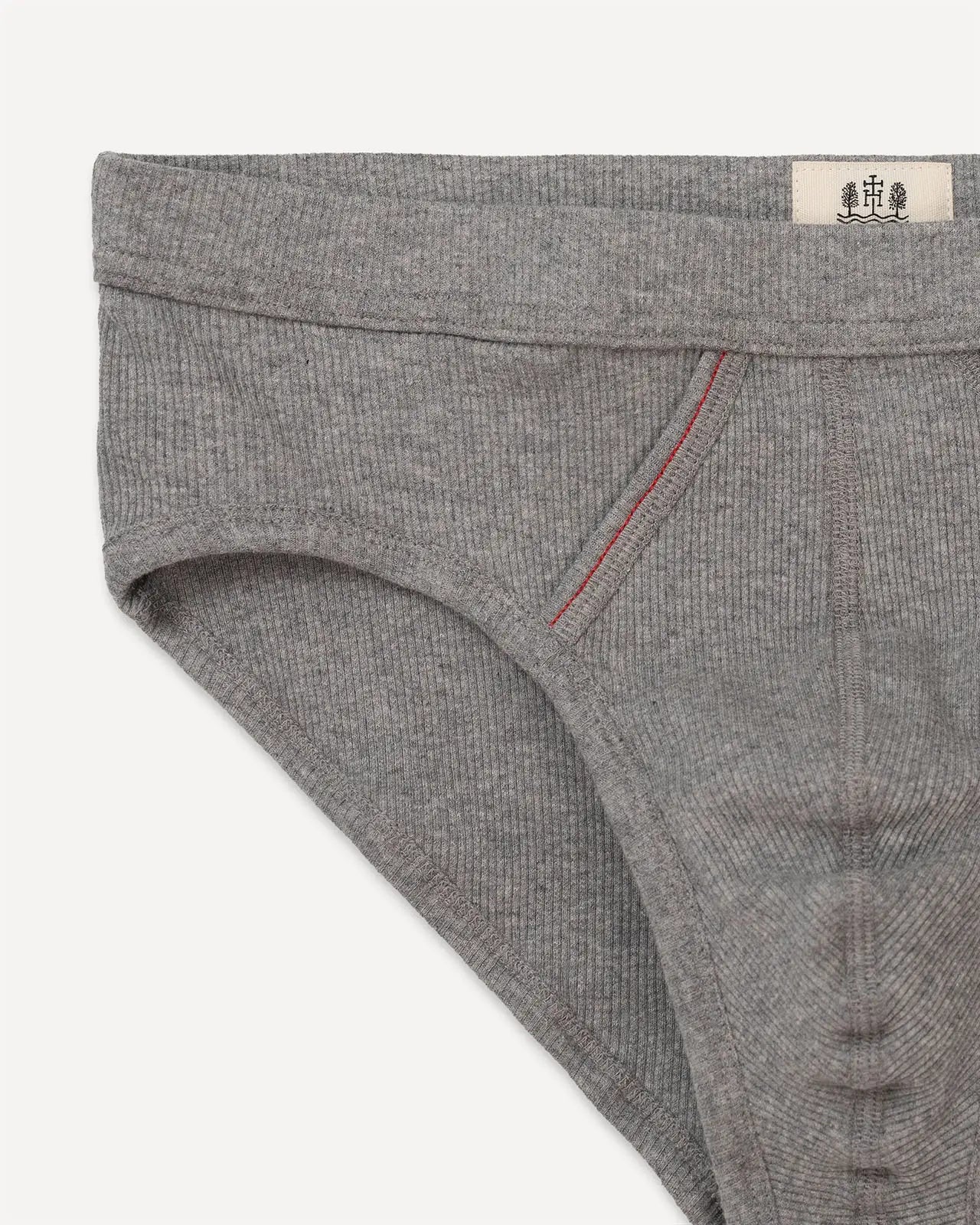 Men's brief heather grey detail Etor Hemen Biarritz