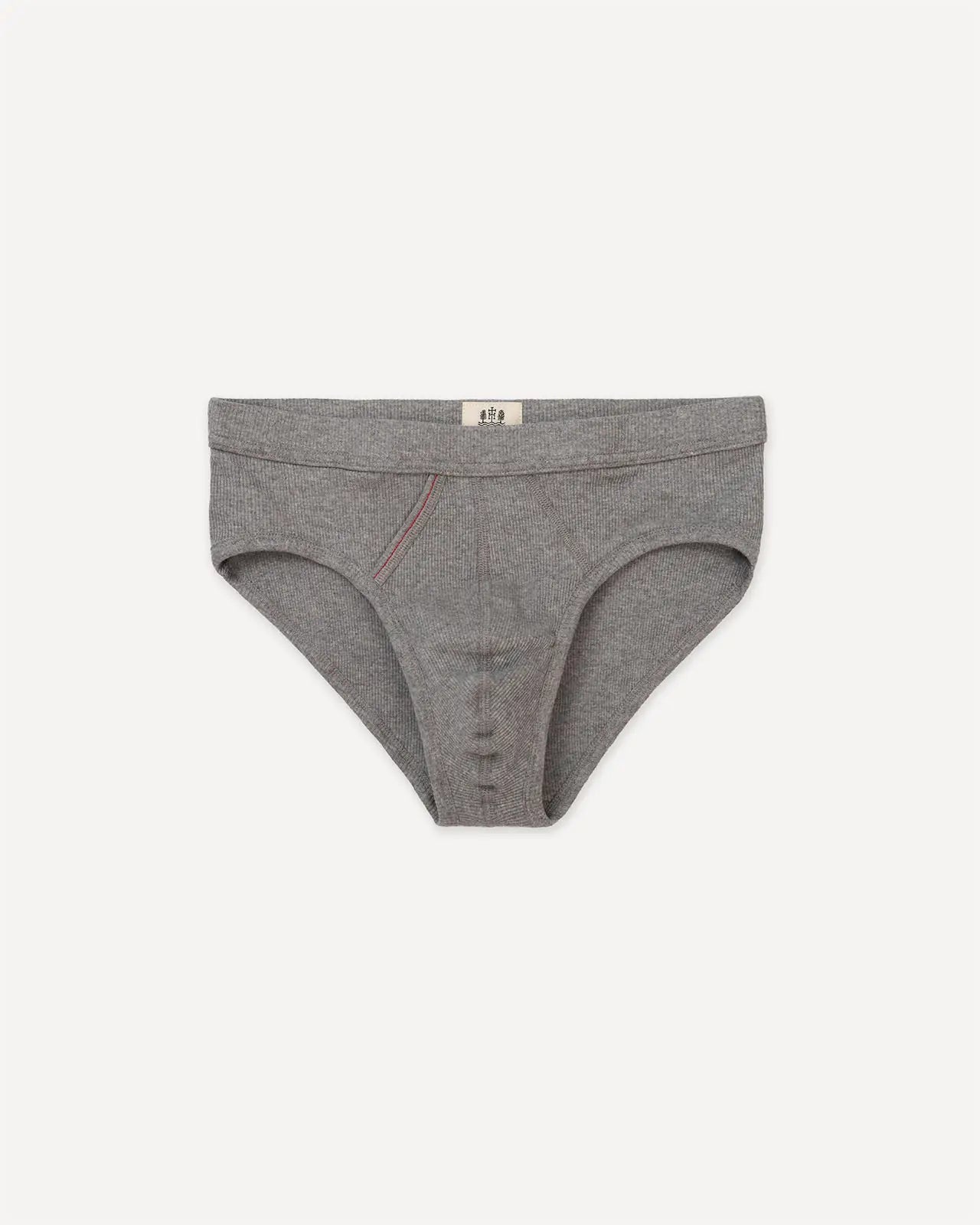 Men's brief heather grey front Etor Hemen Biarritz