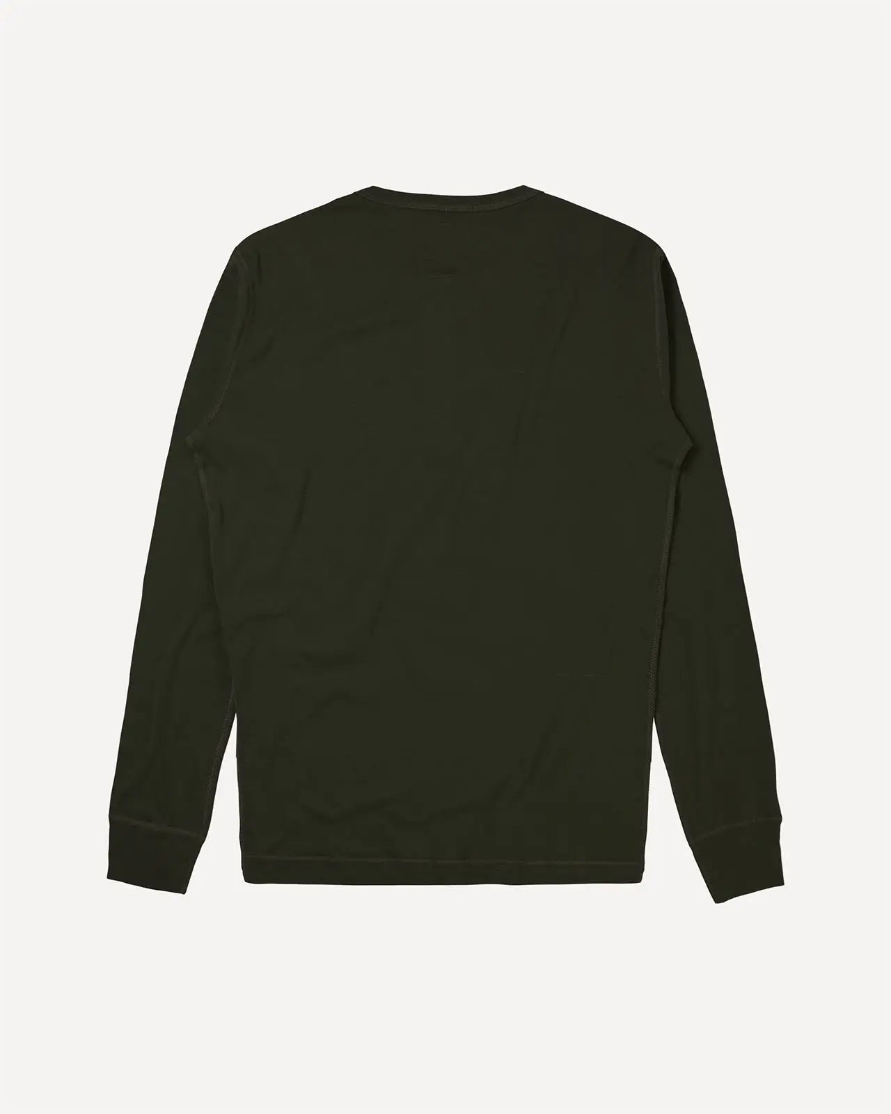 Men's henley dark forest green back Harri Hemen Biarritz