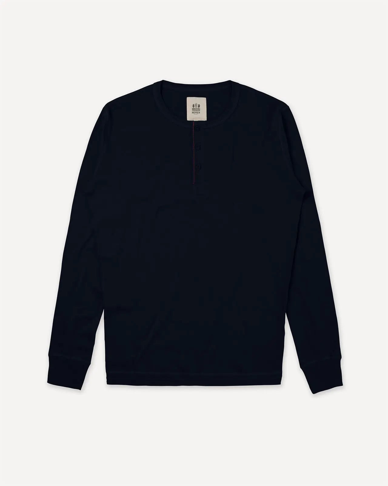 Men's henley deep marine front Harri Hemen Biarritz