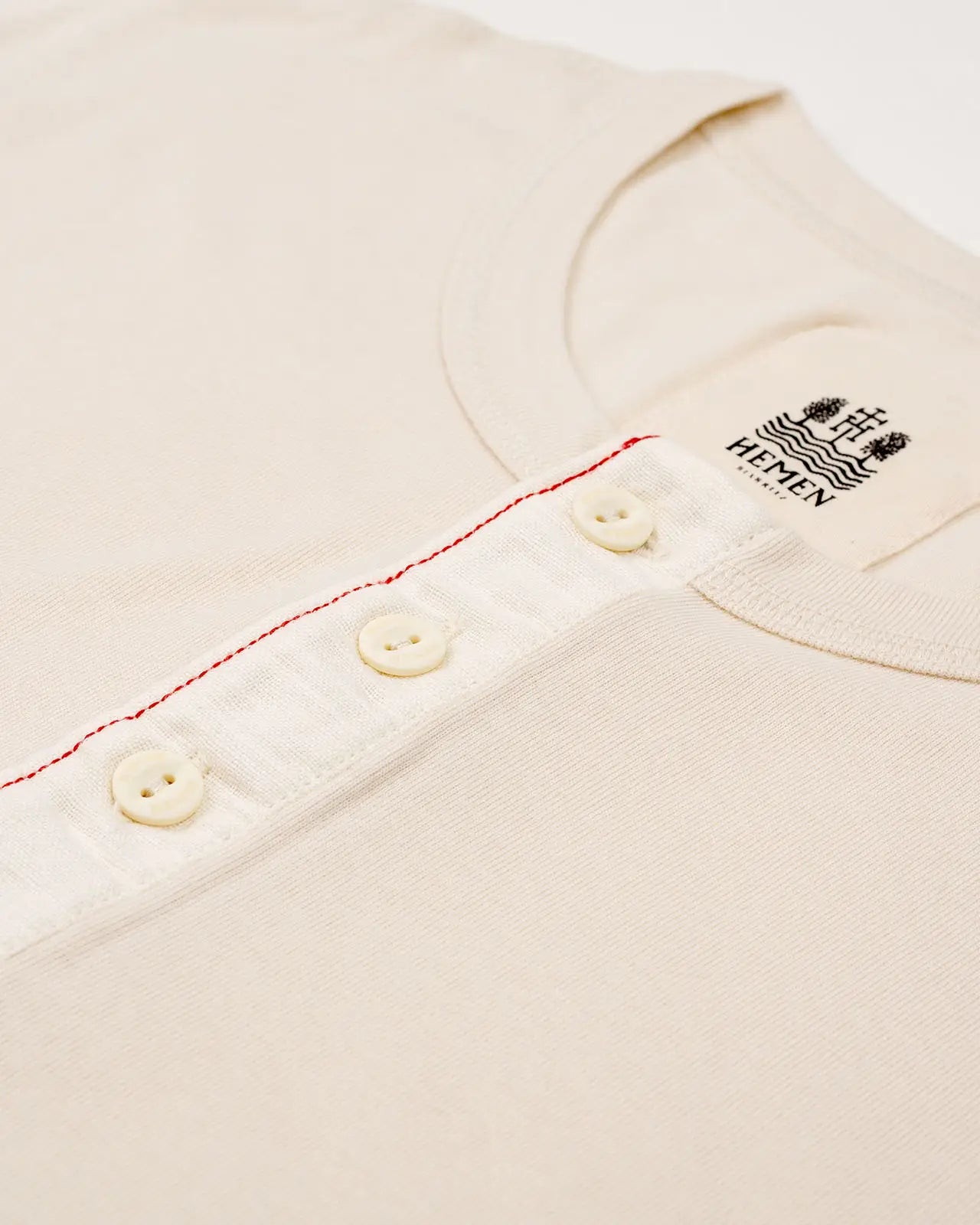 Men's henley stone detail Harri Hemen Biarritz