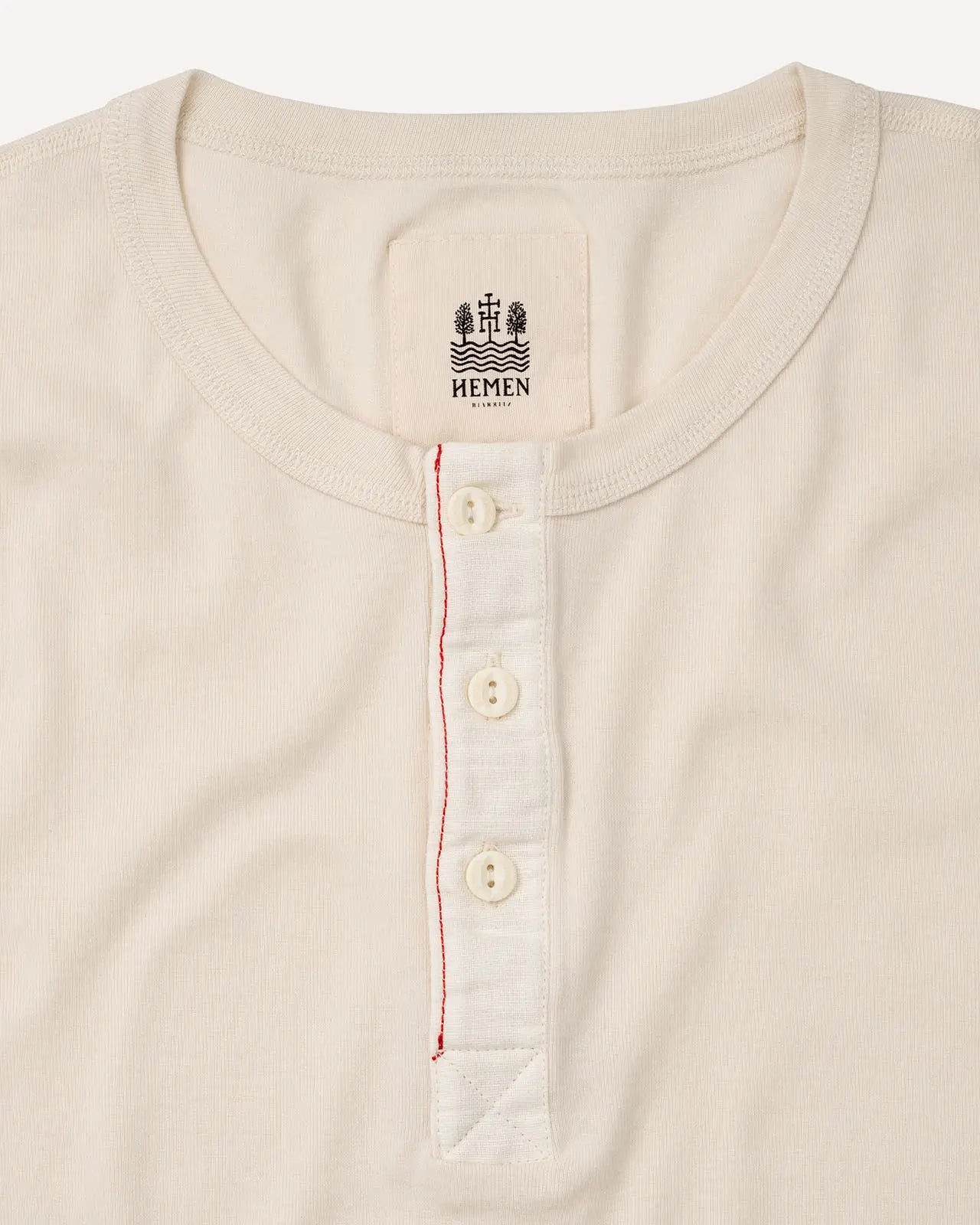 Men's henley stone detail Harri Hemen Biarritz