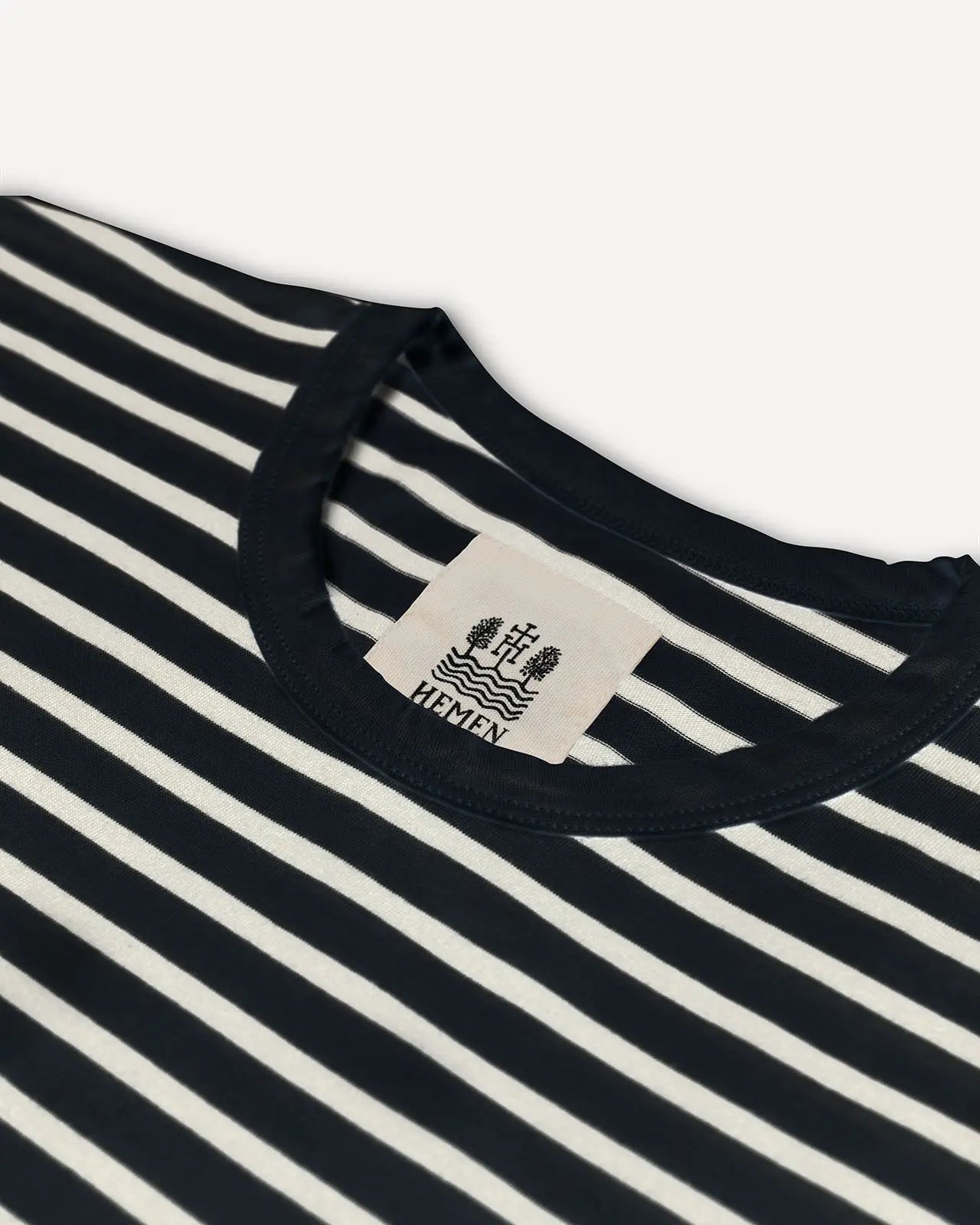 Men's t-shirt breton stripe deep marine detail Joritz Hemen Biarritz