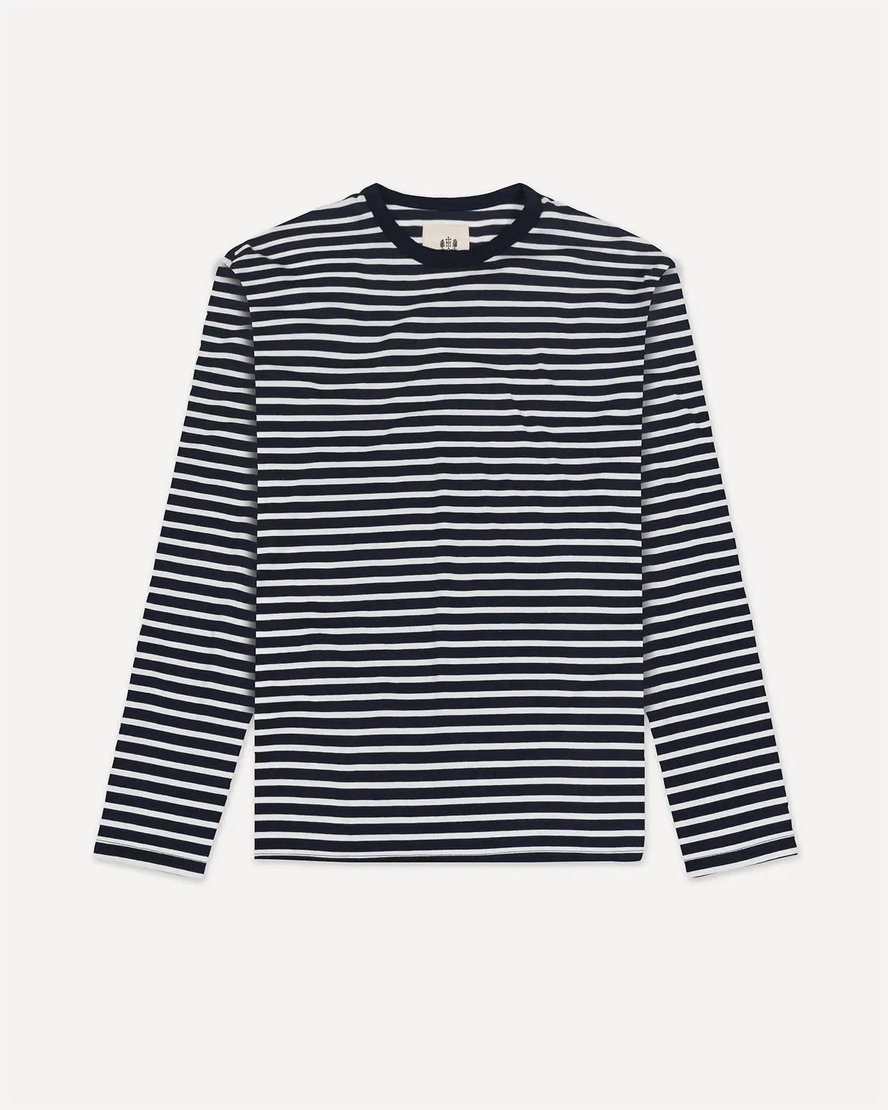 Men's t-shirt breton stripe deep marine front Joritz Hemen Biarritz