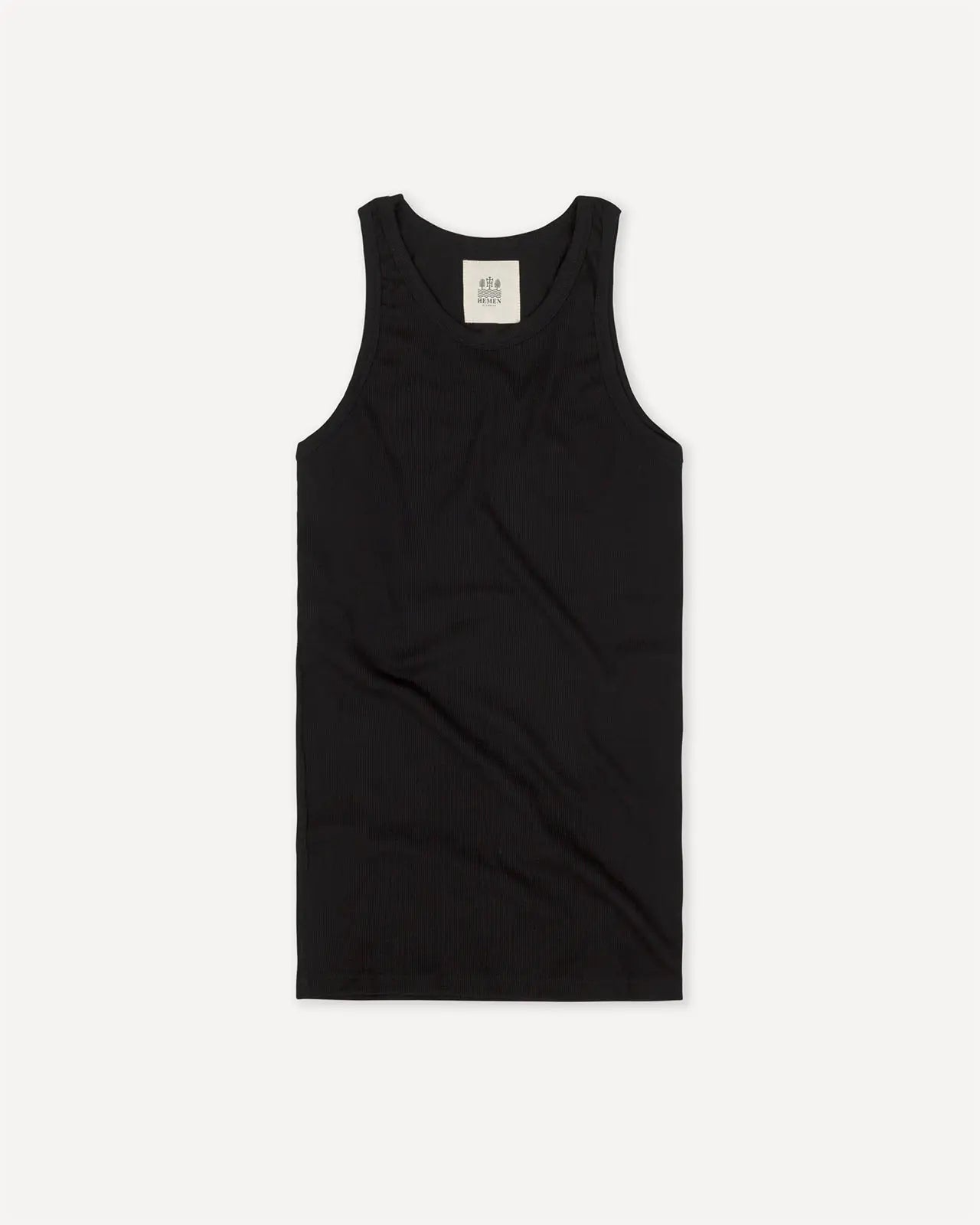 Men's tank top black front Gari Hemen Biarritz
