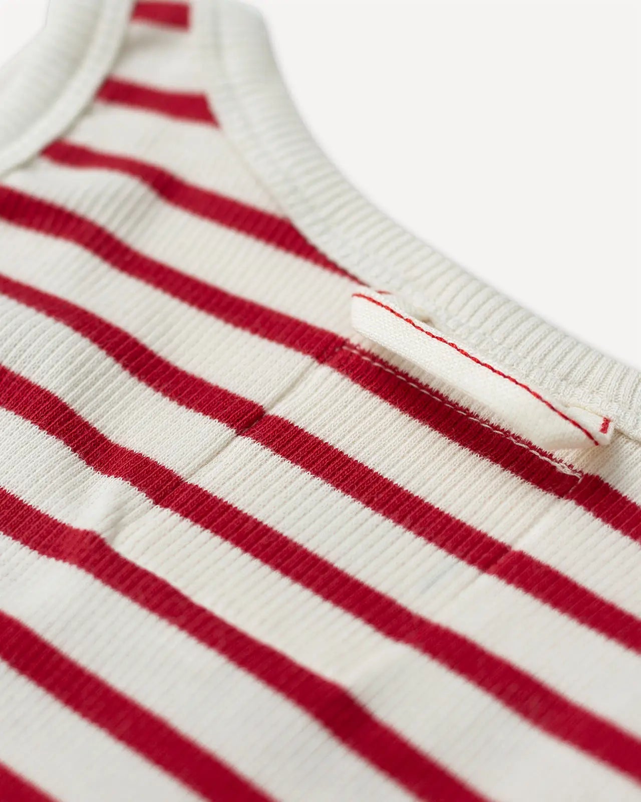 Men's tank top breton stripe red detail Gari Hemen Biarritz