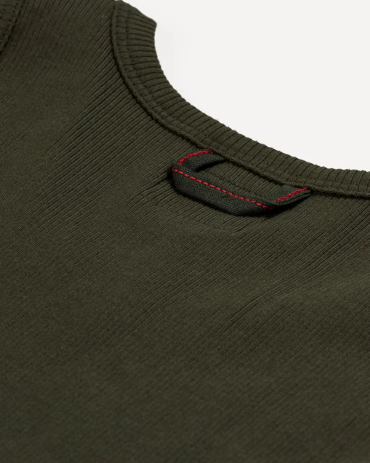Men's tank top dark forest green detail Gari Hemen Biarritz