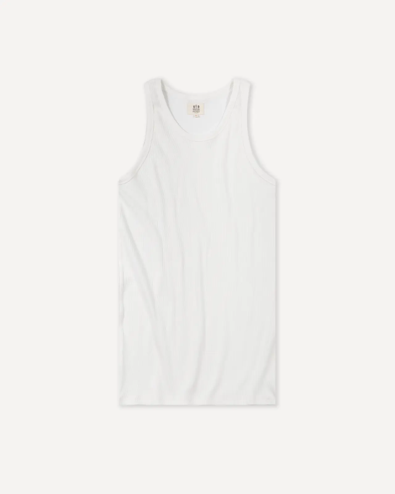 Men's tank top off white front Gari Hemen Biarritz