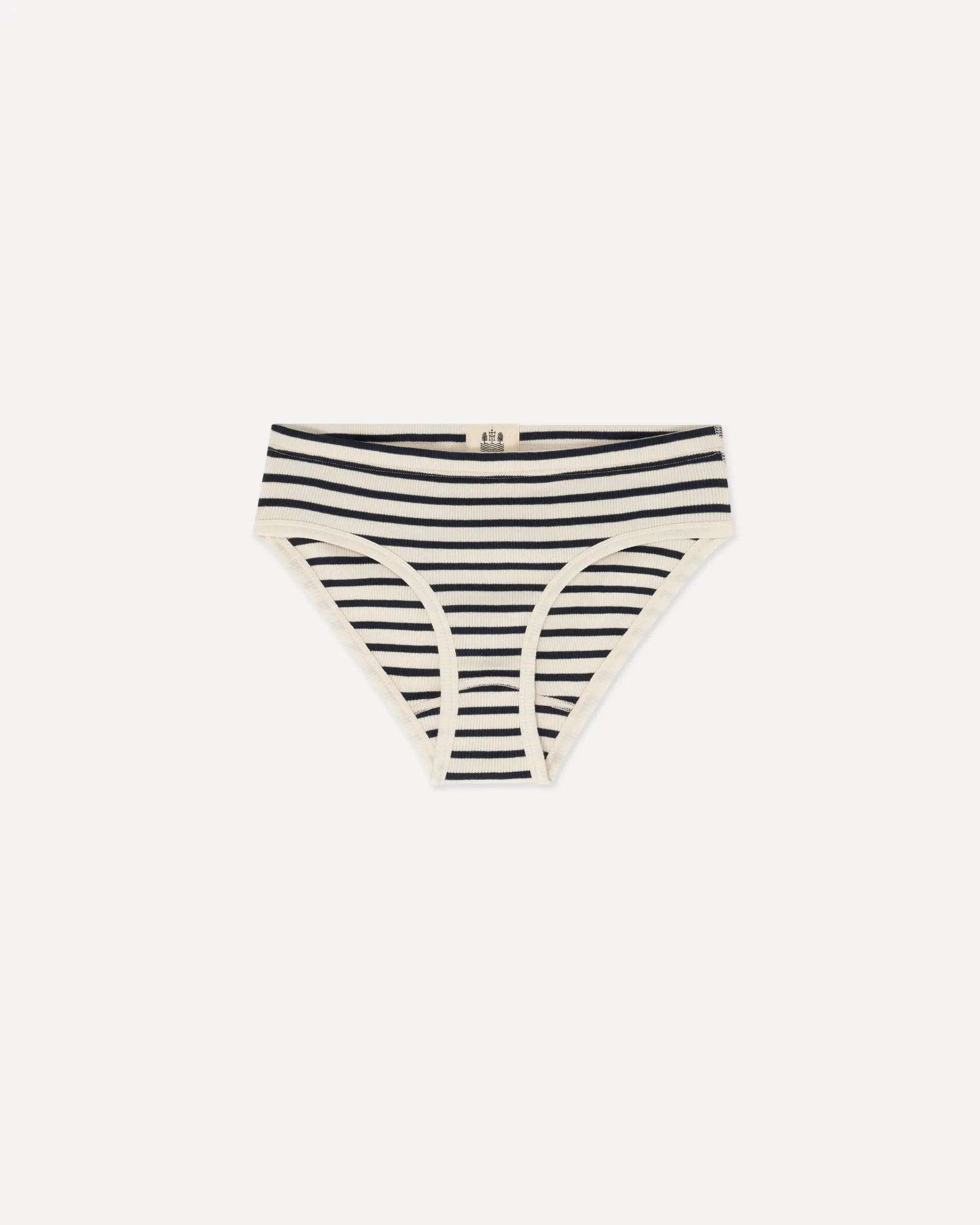 Women's brief breton stripe marine front Ema Hemen Biarritz