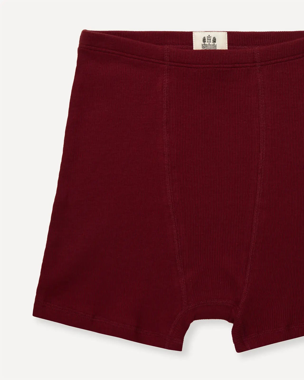 Women's boxer brief wine red detail Jone Hemen Biarritz
