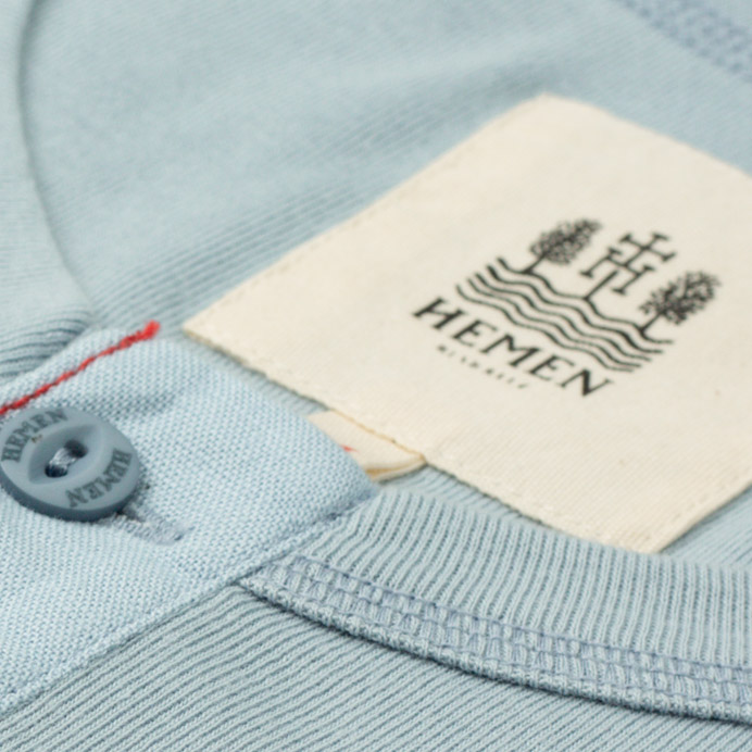 04 henley tunisien luzien blue grey hemen marque homme men coton bio sustainable