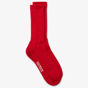 01 red socks hmn04 chaussettes hemen made in france marque homme men coton bio sustainable