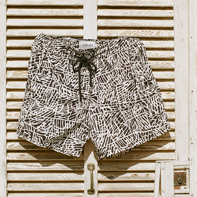 short de bain artia black swim shorts atalaye marque homme men recycle recycled sustainable