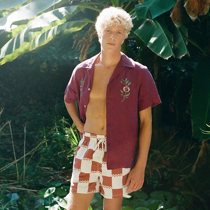 short de bain otzea copper swim shorts atalaye marque homme men recycle recycled sustainable