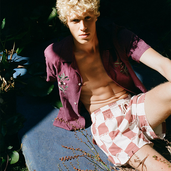 short de bain otzea copper swim shorts atalaye marque homme men recycle recycled sustainable