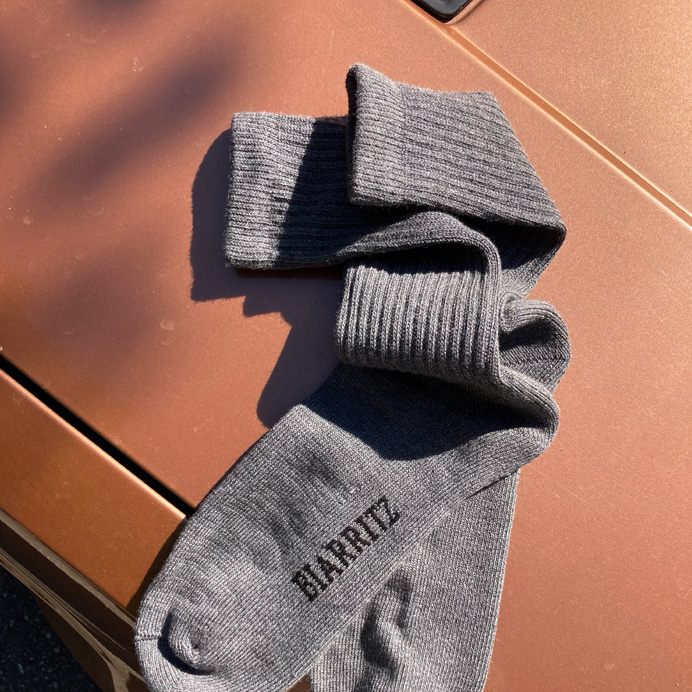blue heathergrey socks hmn chaussette hemen made in france marque homme men coton bio sustainable