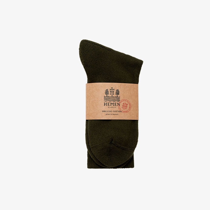 dark forest green hemen sock kraft